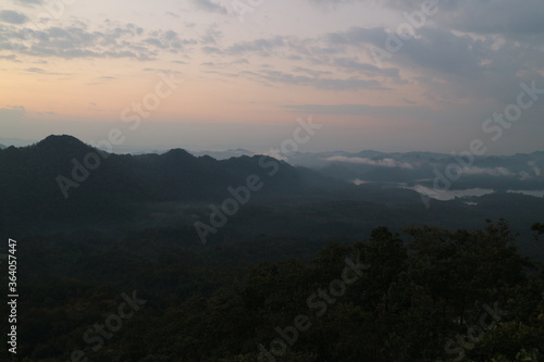 Beautiful landscape in mountains at sunrise, travel concept background, Pitsanulok Thailand © สมปอง ป้องปิด