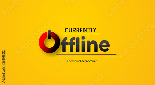 Currently Offline Background.  with Abstract geometric shapes - vector illustration 