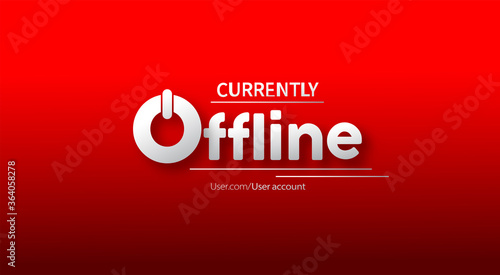 Currently Offline Background.  with Abstract geometric shapes - vector illustration 