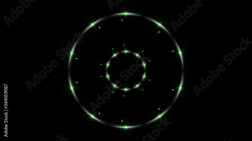 Beautiful lens flare shine ring effect, Sparks particle
