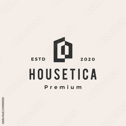 house home mortgage roof architect hipster vintage logo vector icon illustration