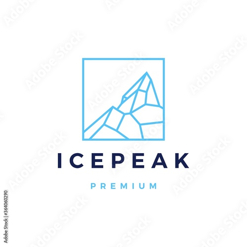 icepeak mount logo vector icon illustration