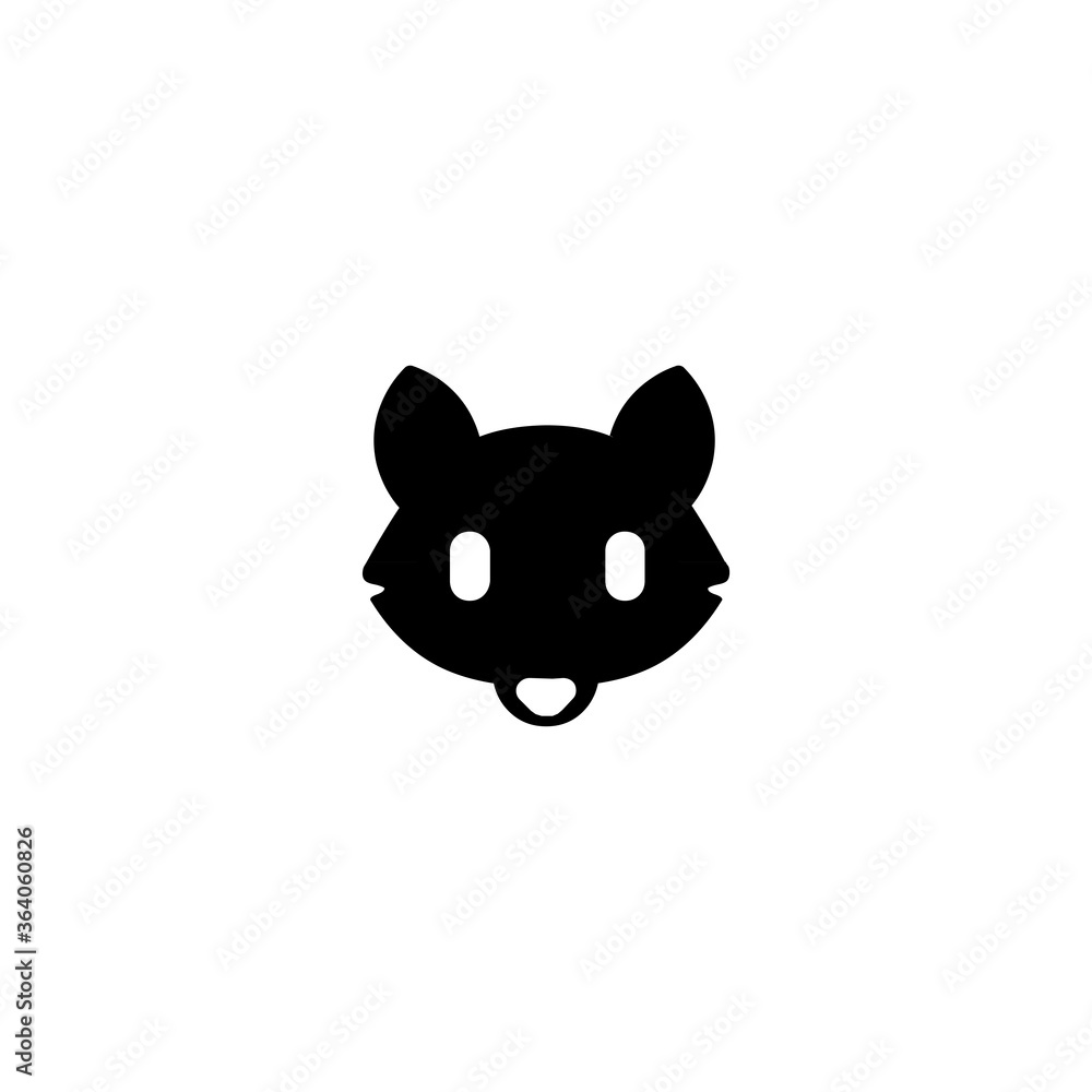 Wolf vector flat icon. Isolated wolf face illustration Wolf vector flat icon. Isolated wolf face illustration