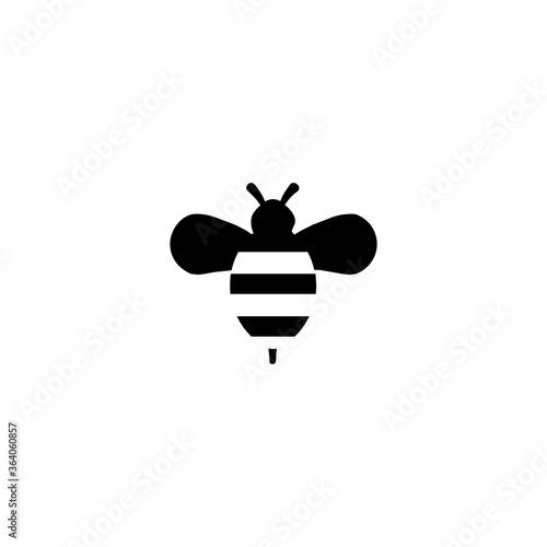 Honeybee vector flat icon. Isolated honey bee illustration