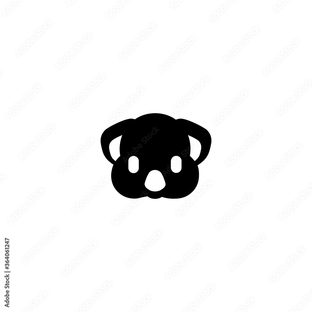 Koala vector flat icon. Isolated koala bear illustration Koala vector flat icon. Isolated koala bear illustration