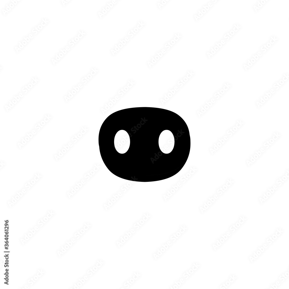 Pig nose vector flat icon. Isolated Pig Snout illustration Pig nose vector flat icon. Isolated Pig Snout illustration
