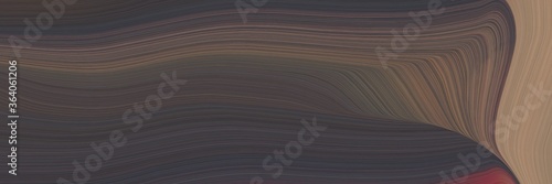 abstract artistic header design with dark slate gray  gray gray and pastel brown colors. fluid curved flowing waves and curves for poster or canvas