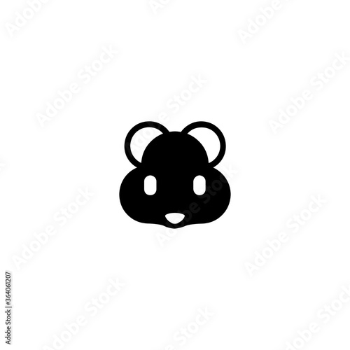 Hamster Vector Icon. Isolated Hamster Face Illustration Sticker Icon