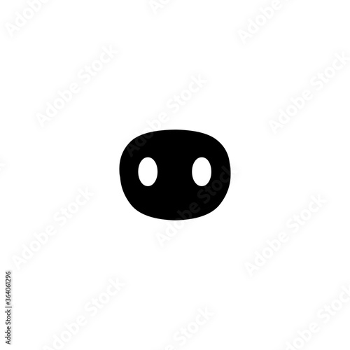 Pig nose vector flat icon. Isolated Pig Snout illustration