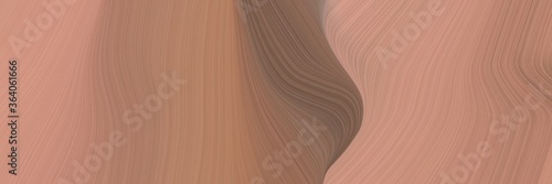 abstract moving header with rosy brown, pastel brown and tan colors. fluid curved flowing waves and curves for poster or canvas