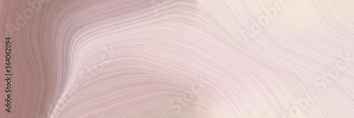 abstract surreal designed horizontal banner with light gray, rosy brown and pastel purple colors. fluid curved flowing waves and curves for poster or canvas