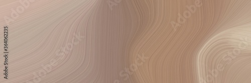 abstract flowing horizontal banner with rosy brown, tan and pastel brown colors. fluid curved lines with dynamic flowing waves and curves for poster or canvas