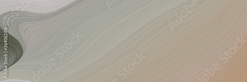 abstract flowing designed horizontal header with dark gray, dark olive green and dim gray colors. fluid curved lines with dynamic flowing waves and curves for poster or canvas