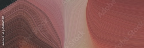 abstract flowing banner with pastel brown, rosy brown and very dark blue colors. fluid curved flowing waves and curves for poster or canvas