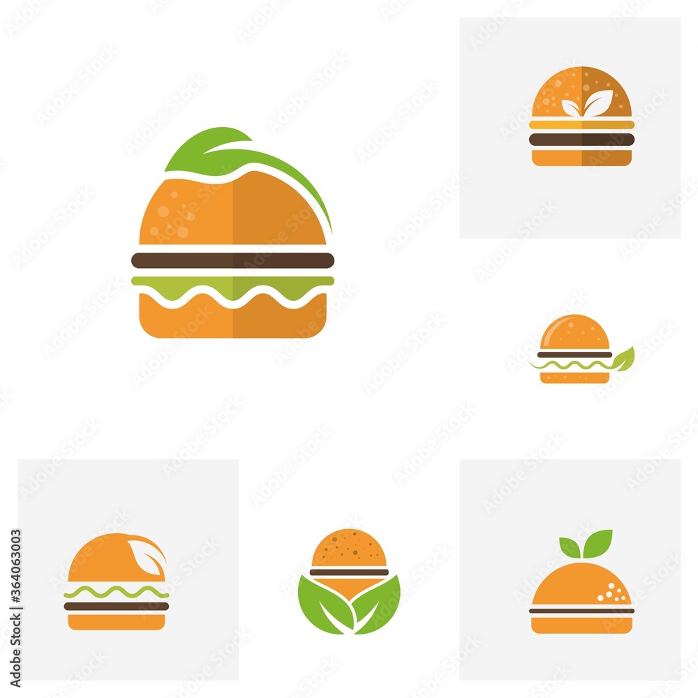 Set of Burger Logo design Concepts, Burger bakery logo design vector Set of Burger Logo design Concepts, Burger bakery logo design vector