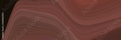 abstract dynamic designed horizontal header with old mauve, very dark red and pastel brown colors. fluid curved flowing waves and curves for poster or canvas