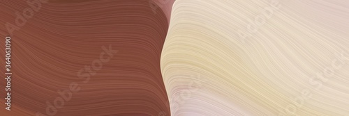 abstract decorative header with pastel gray, brown and rosy brown colors. fluid curved lines with dynamic flowing waves and curves for poster or canvas