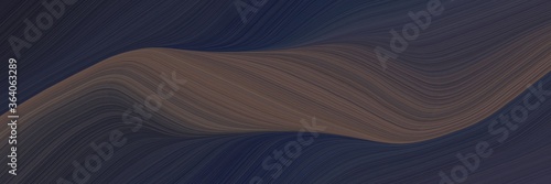 abstract artistic designed horizontal header with very dark blue  old mauve and dim gray colors. fluid curved flowing waves and curves for poster or canvas