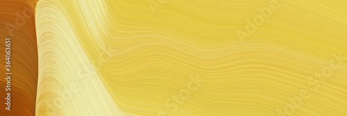 abstract artistic designed horizontal header with pastel orange, sienna and pale golden rod colors. fluid curved lines with dynamic flowing waves and curves for poster or canvas