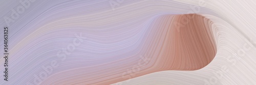 abstract surreal header with silver, rosy brown and antique white colors. fluid curved flowing waves and curves for poster or canvas