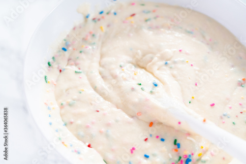 Canvas Print Baking a cake