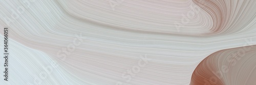 abstract artistic banner with pastel gray, pastel brown and rosy brown colors. fluid curved flowing waves and curves for poster or canvas