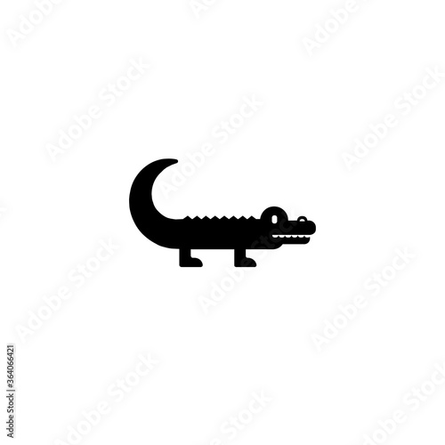 Crocodile vector flat icon. Isolated Alligator illustration