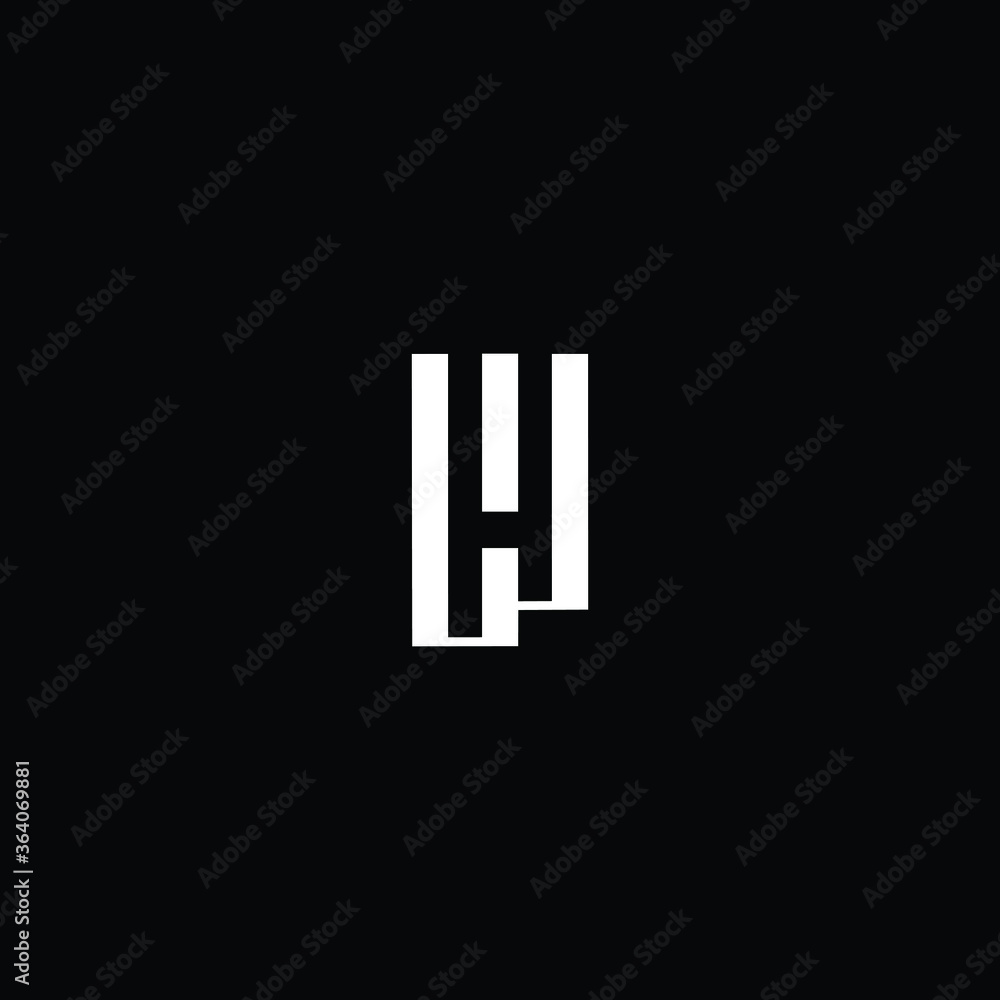 Minimal elegant monogram art logo. Outstanding professional trendy awesome artistic WH HW initial based Alphabet icon logo. Premium Business logo white color on black background Minimal elegant monogram art logo. Outstanding professional trendy awesome artistic WH HW initial based Alphabet icon logo. Premium Business logo white color on black background