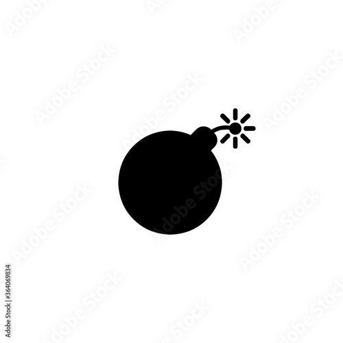 Bomb Vector Icon. Isolated Bomb Explosion Illustration Icon	