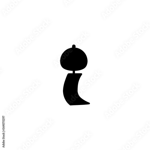 Wind chime vector icon. Isolated wind chimes illustration