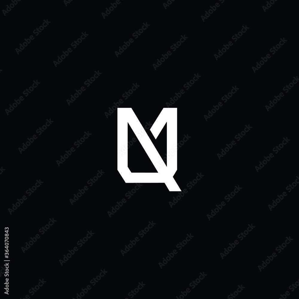 Minimal elegant monogram art logo. Outstanding professional trendy awesome artistic MQ QM initial based Alphabet icon logo. Premium Business logo white color on black background Minimal elegant monogram art logo. Outstanding professional trendy awesome artistic MQ QM initial based Alphabet icon logo. Premium Business logo white color on black background