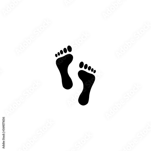 Footprint Flat Vector Icon. Isolated Foot Print Symbol Illustration - Vector