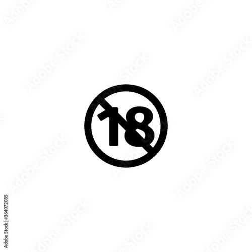 Free Download No One Under Eighteen vector icon. Isolated No One Under 18 illustration symbol - GFXLoad