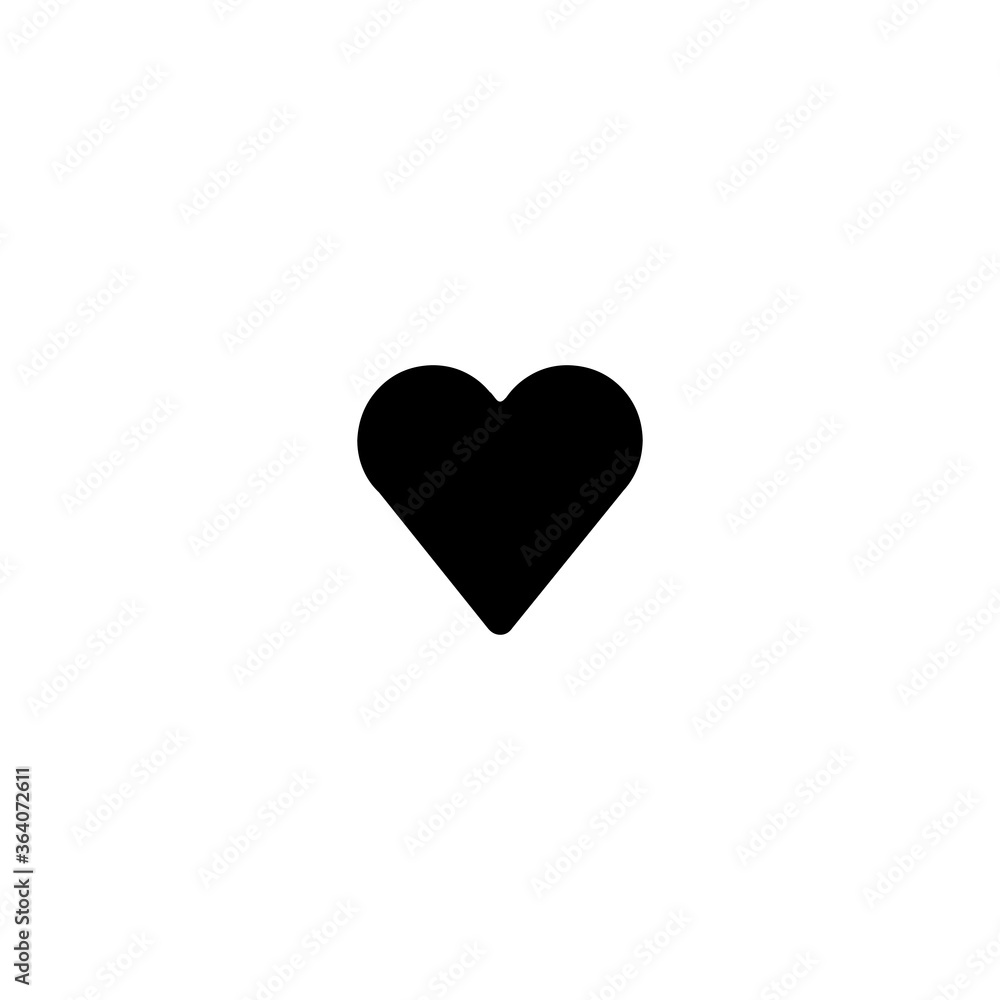 Heart flat vector Icon. Isolated love illustration