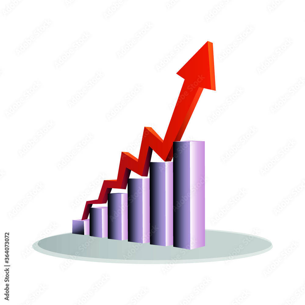 Business success graph and chart vector illustration. Business success graph and chart vector illustration.