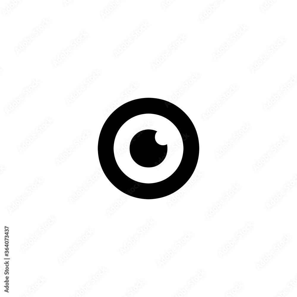 Eye flat vector Icon. Isolated Human Eye, Lens illustration Eye flat vector Icon. Isolated Human Eye, Lens illustration