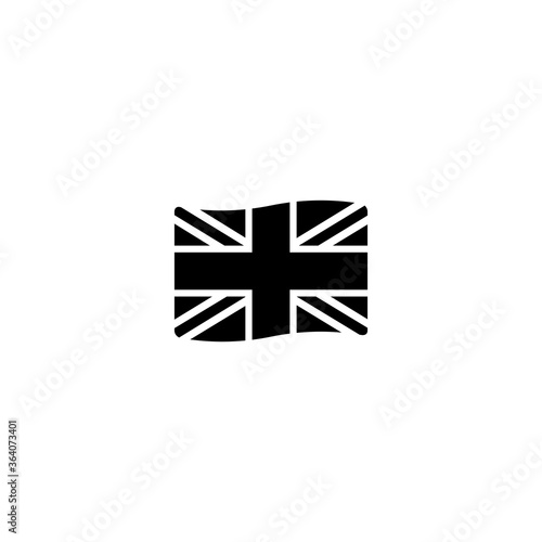 United Kingdom flat vector Icon. Isolated England, English, British Waving Flag illustration