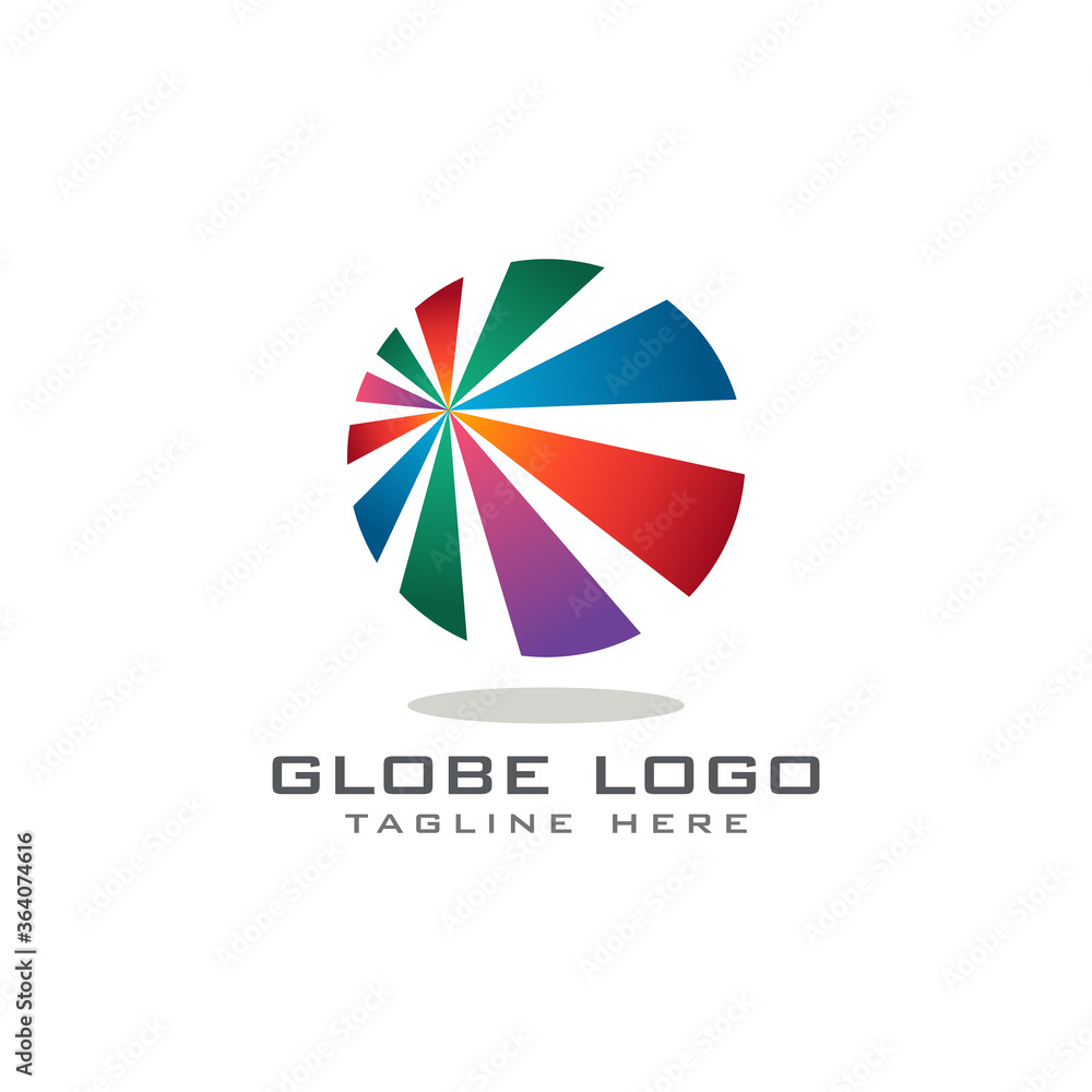 Globe 3D abstract creative logo Globe 3D abstract creative logo