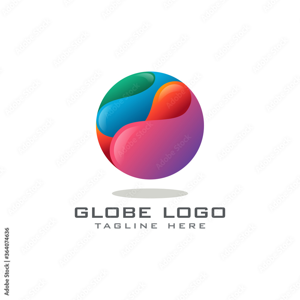 Globe 3D abstract creative logo Globe 3D abstract creative logo