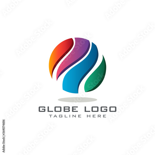 Globe 3D abstract creative logo