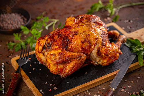 Whole roasted chicken