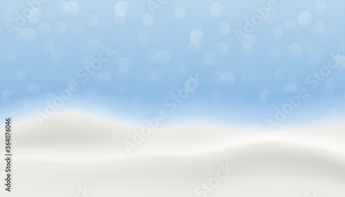 Christmas, Snowy landscape. Holiday winter landscape for Merry Christmas and Happy new year. - vector illustration