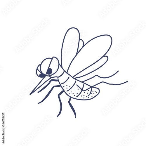 Mosquito cartoon illustration  © Wararuk Sisalang 
