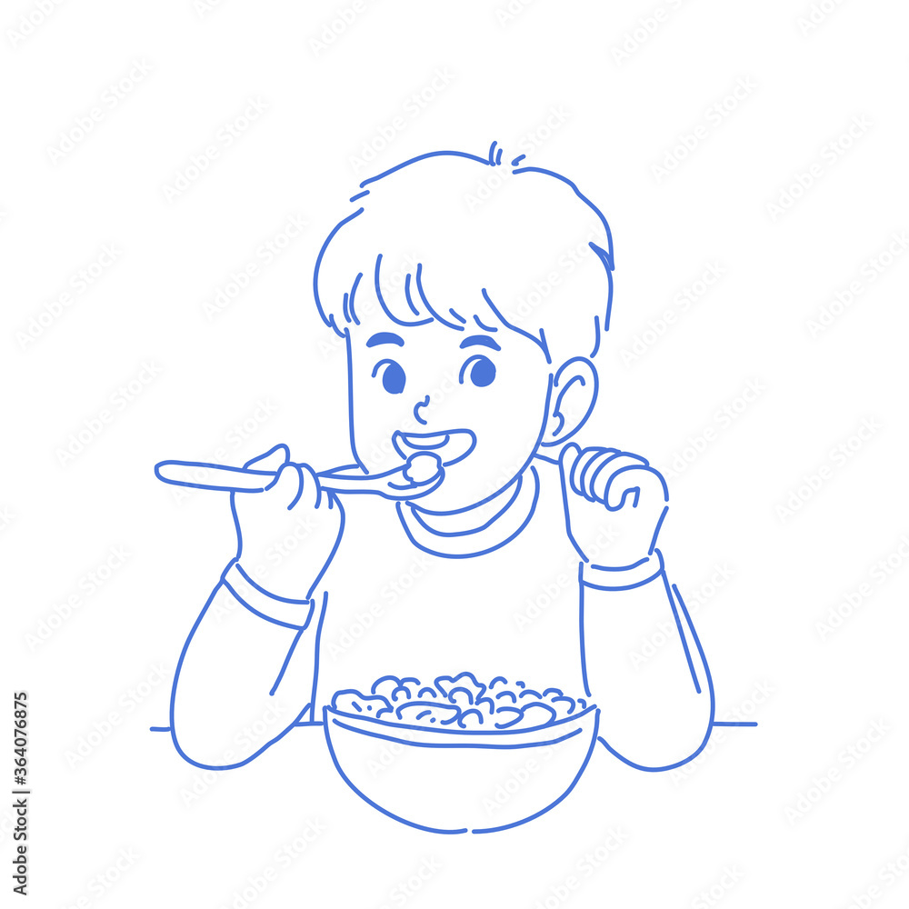 Good healthy boy cartoon character illustration Good healthy boy cartoon character illustration