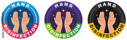 Hand Disinfection Rounded Icon of Pandemy Covid