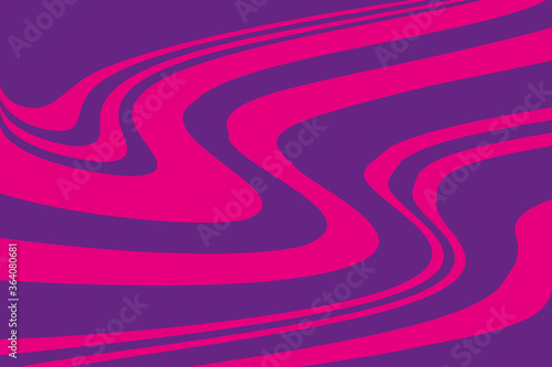 Pink-purple background with swirling wavy lines. Psychedelic pattern. Vector illustration.