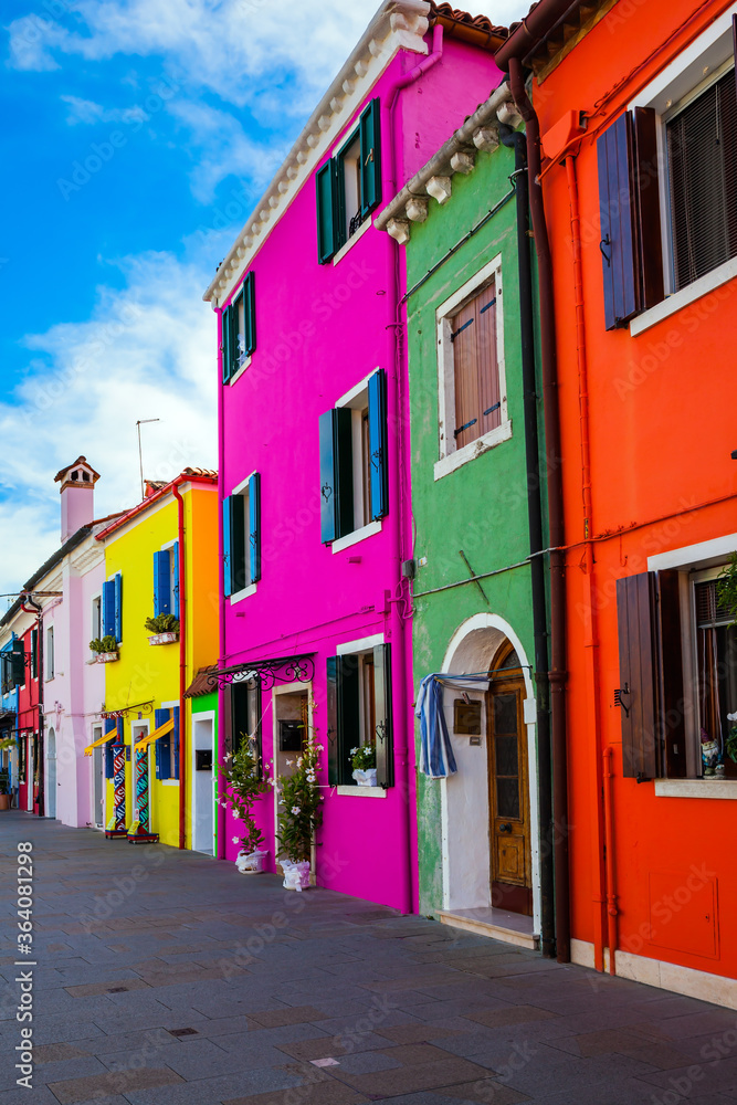 The multi-colored bright houses