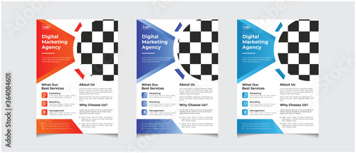 Business Flyer In 3 Awesome Gradiant Colour With Nicely Arranged Layout And Easily Editable.