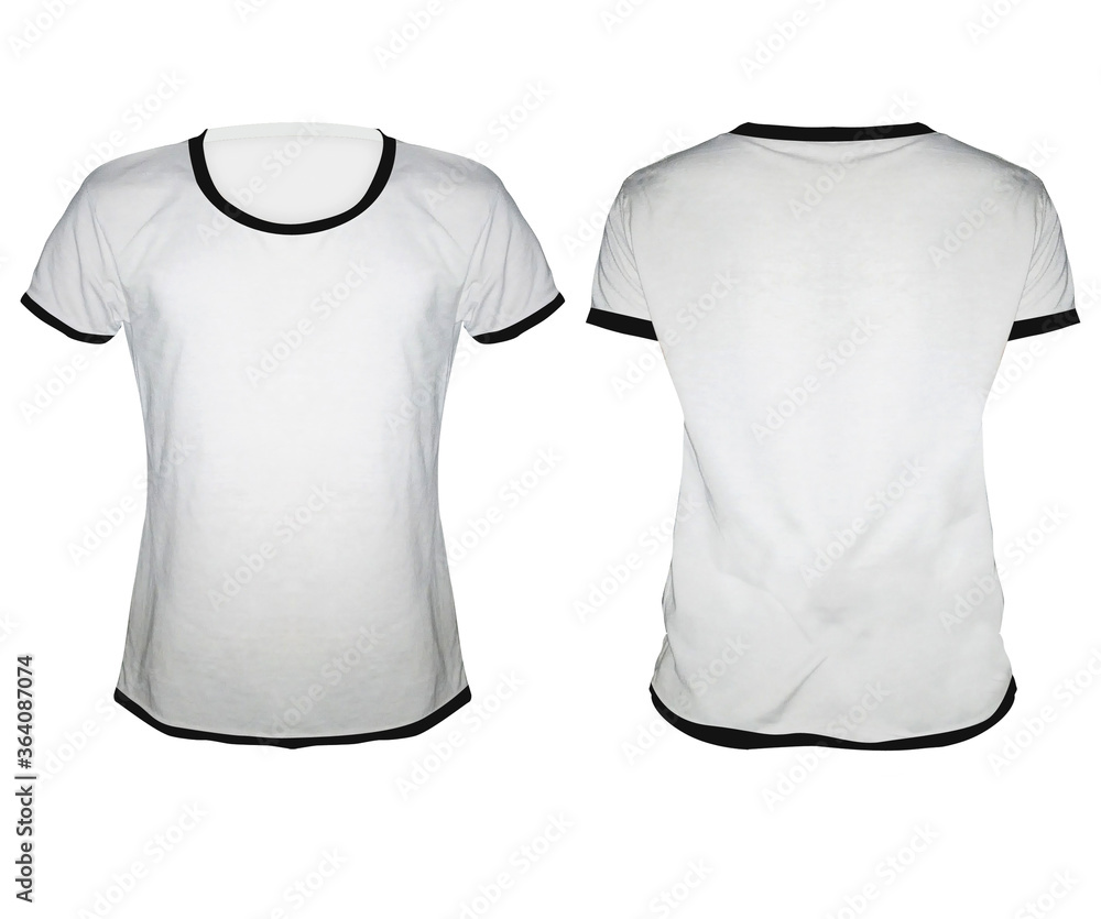 Tshirt Stripe Line White Black Front and Rear White Background Template Tshirt Stripe Line White Black Front and Rear White Background Template