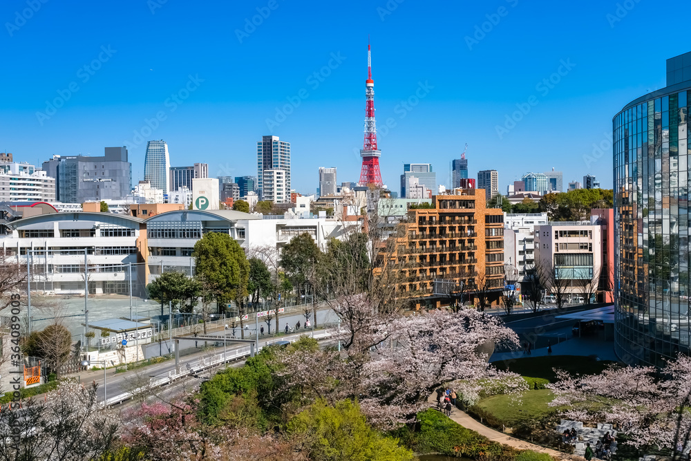 六本木から見る春の東京